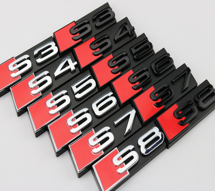 アウディカーステッカーS3S4 S5 S6 SQ3 SQ5 SQ7 RS3RS4修正セルラーネットワークカーロゴ