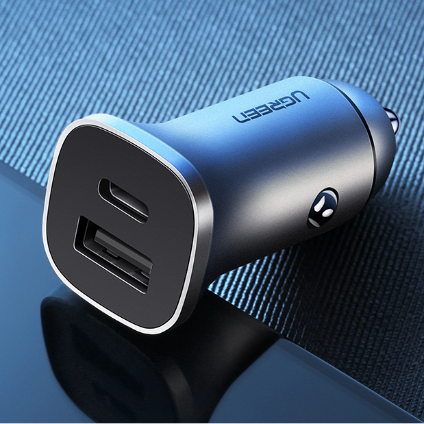 車載充電器 2ポート USB A & USB C カーチャージャー 急速充電USB [36W 12V-24V ]