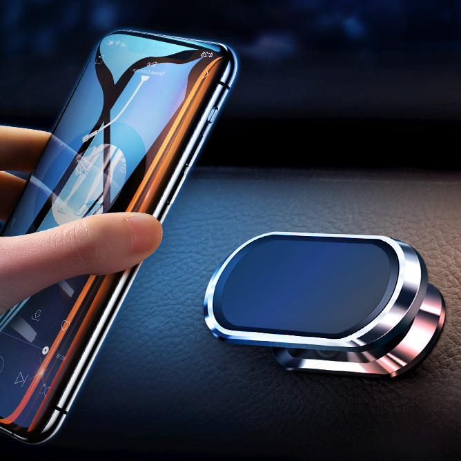 スマホホルダー 車 携帯ホルダー 貼り付けタイプ　全機種 電波干渉なし 自由回転 合金