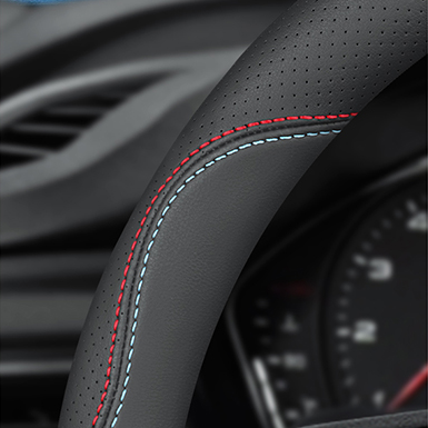 HONDA ホンダ 本革 高級感 ハンドルカバー スポーツ風 手触りよし 取り付け簡単 35~40CM