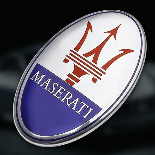 マセラティ　純正エンブレム MASERATI 純正 部品 エンブレム 73 x 45 mm