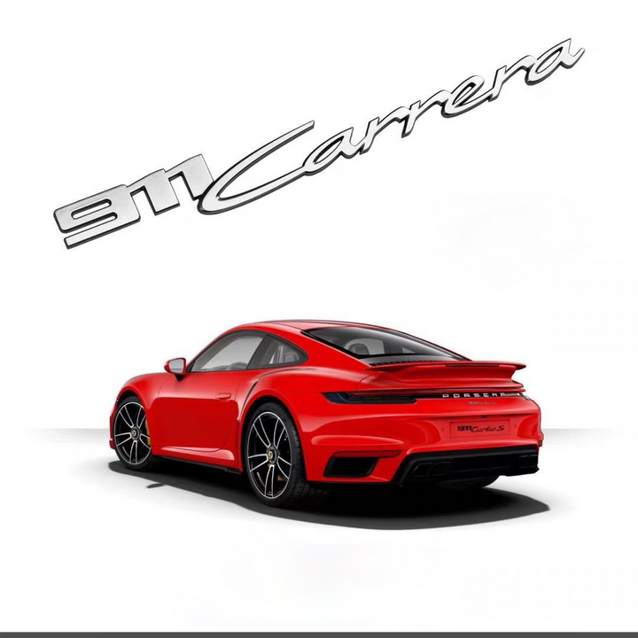 ポルシェ 911 carrera 純正 エンブレム サイド リア シルバー ブラック ボクスター 981 カレラ 911 997 パナメーラ 970 ケイマン カイエン