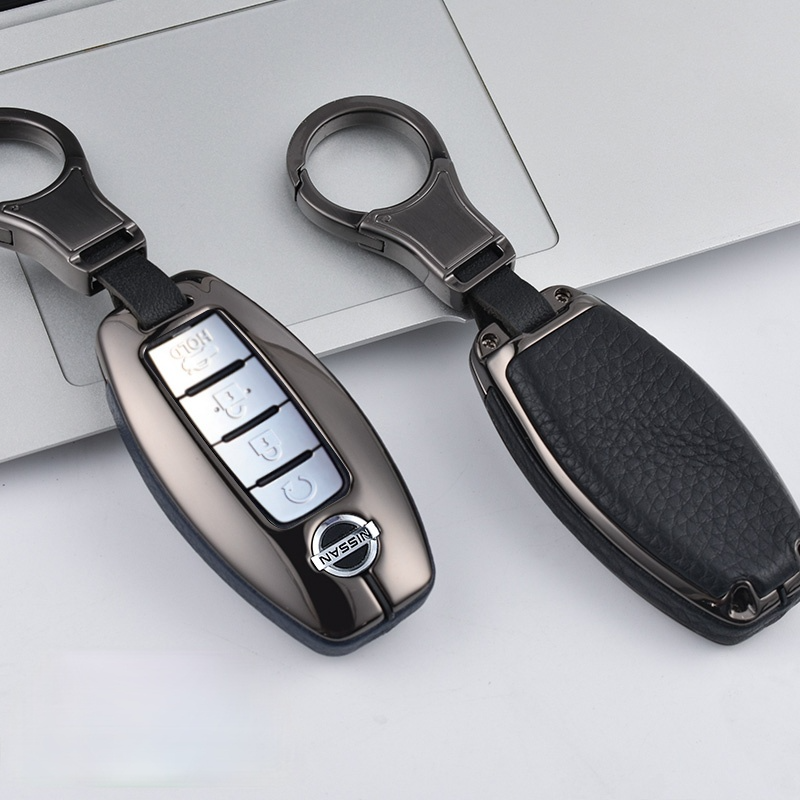 日産 高級感 本革 スマート キーケース キーカバー 高級 キーホルダー Nissan