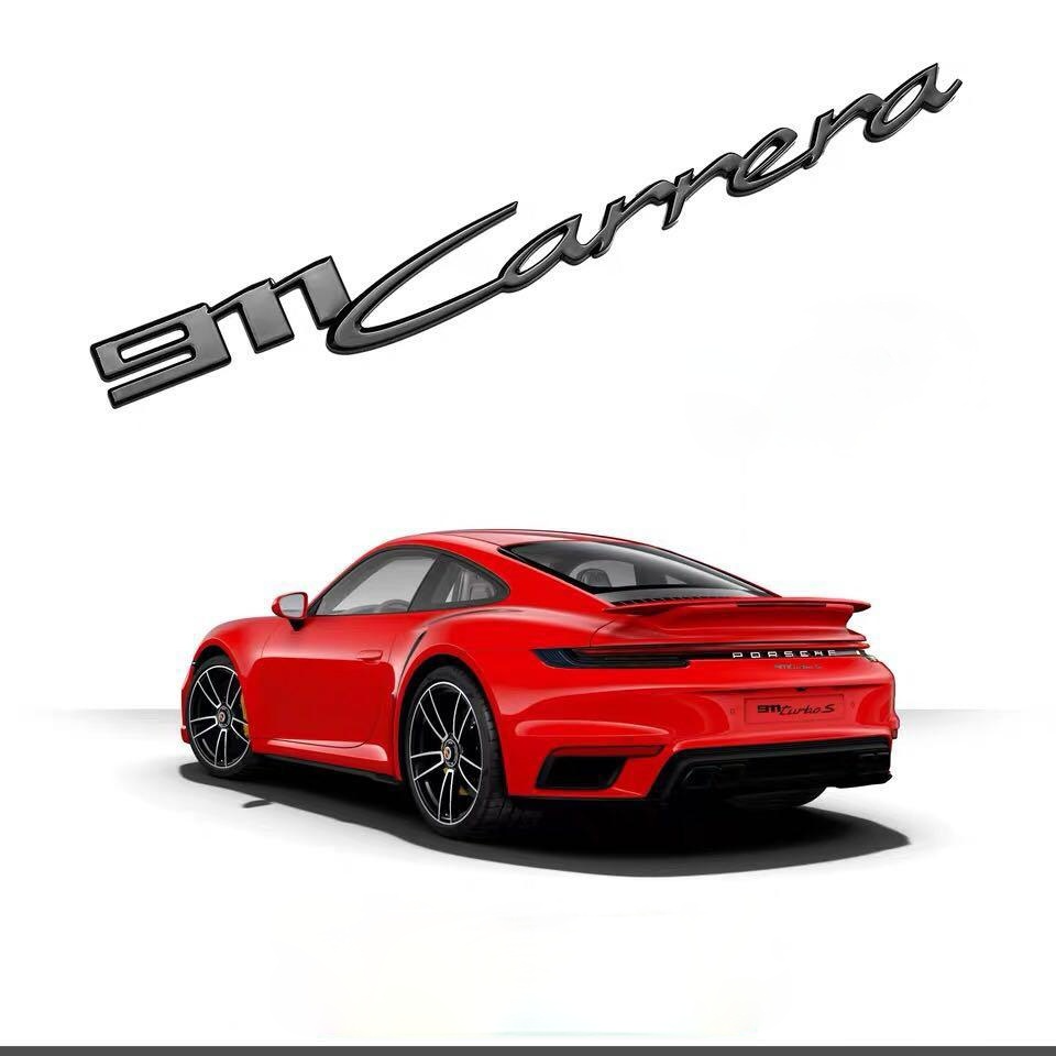 ポルシェ 911 carrera 純正 エンブレム サイド リア シルバー ブラック ボクスター 981 カレラ 911 997 パナメーラ 970 ケイマン カイエン