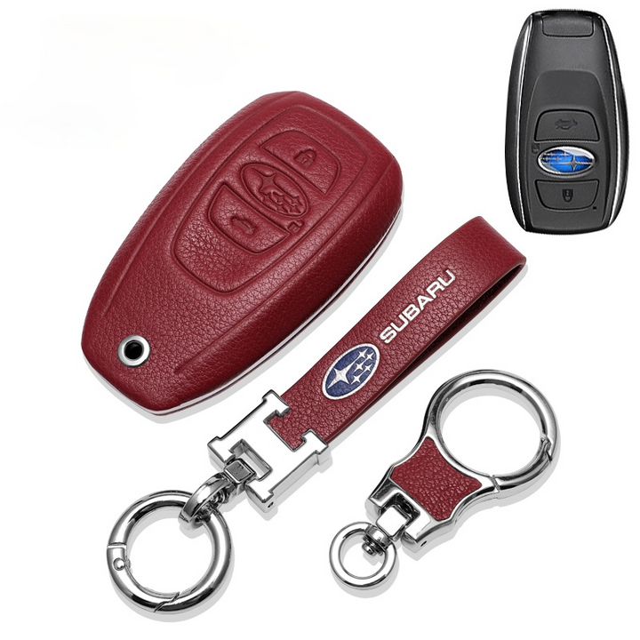 SUBARUスバル専用キーケース 高級レザー 防水防塵 触感一流 ビジネス風 キーカバー キーホルダー