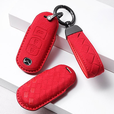 Mazdaマツダ専用キーケース 贅沢スエード 全面保護 高級触感キーカバー キーホルダー