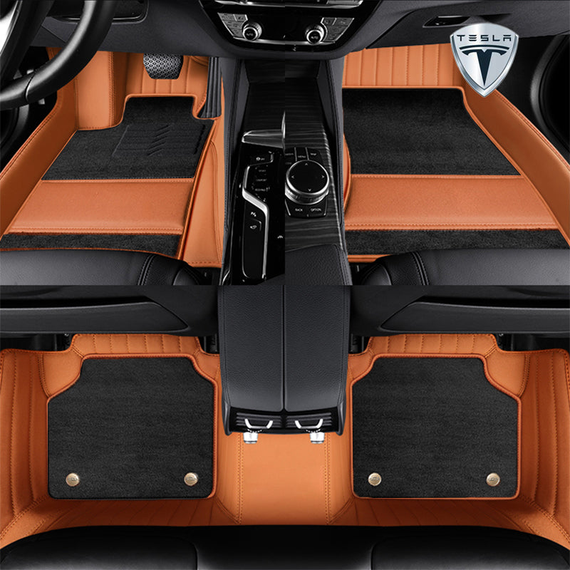 テスラ 全車種 Justfit保証 左右ハンドル 社外品 最上級 二重構造立体カーマット 張替え