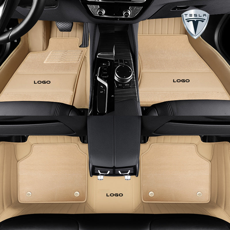 テスラ 全車種 Justfit保証 左右ハンドル 社外品 最上級 二重構造立体カーマット 張替え