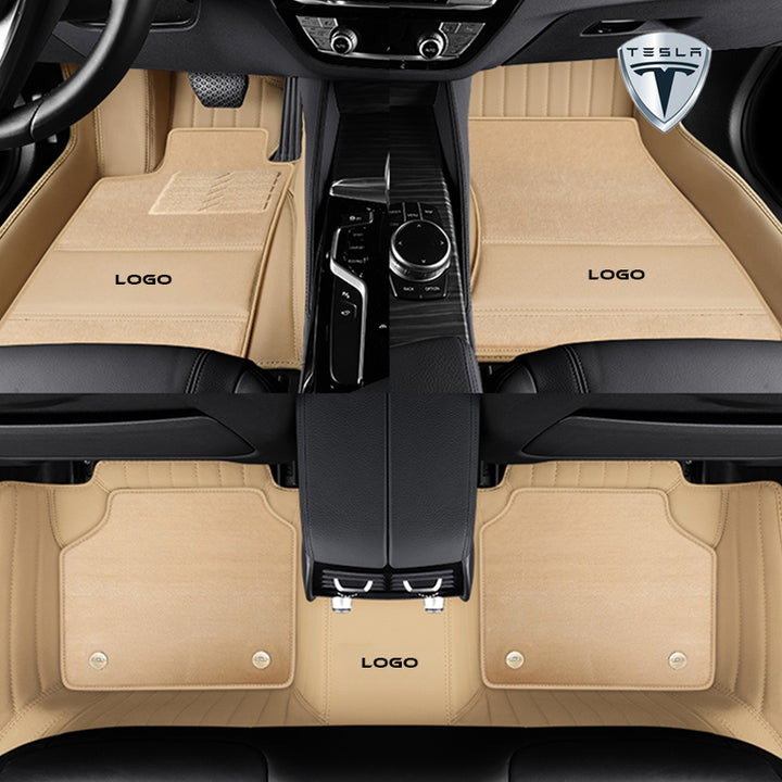 テスラ 全車種 Justfit保証 左右ハンドル 社外品 最上級 二重構造立体カーマット 張替え
